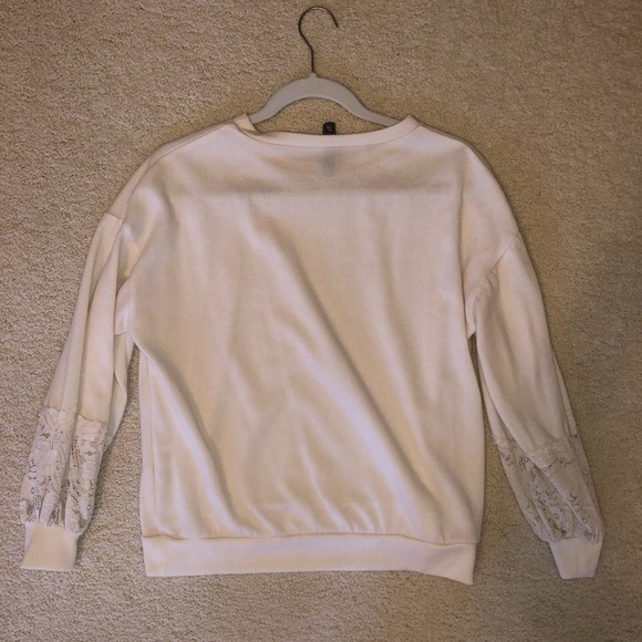 Alya Cream Sweater with Lace Detail - Picture 2 of 5